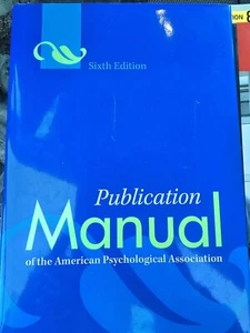 Publication Manual of the American Psychological Association 6th Ed. Hardcover - Picture 1 of 2