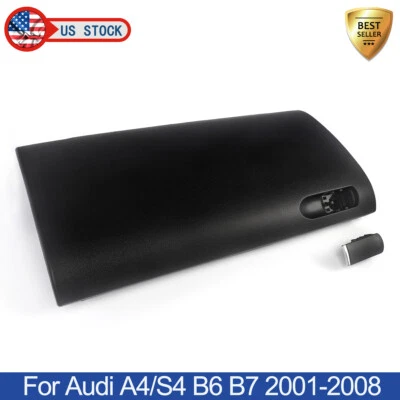 Black Glove Box Door Lid W/ Buckle Fit For Audi A4 S4 B6 B7 2001-2008 Foto 1 de 4