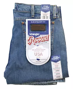 Wrangler Herren Jeans Made in USA Slim Fit Straight Leg US Denim W33 34 36 38 Neu - Bild 1 von 17