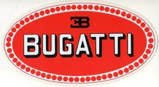 GRANDE ADESIVO STICKER ORIGINALE BUGATTI - Cm. 26 x 14