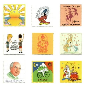 9x Blotter Art LSD Unique Collection Set 1 - Bild 1 von 12