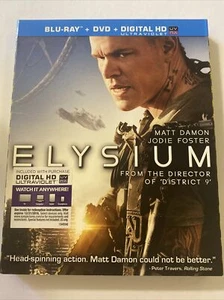 ELYSIUM BLU-RAY + DVD Like New - Picture 1 of 2