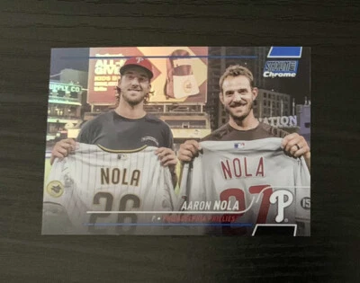 2022 Stadium Club Chrome Base Blue #284 Aaron Nola /199 - Philadelphia Phillies - Image 1 of 2