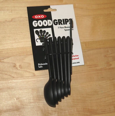 OXO Good Grips 7-Piece Measuring Spoon Set - Black Plastic 1/8tsp - 1 Tablespoon - Image 1 of 2