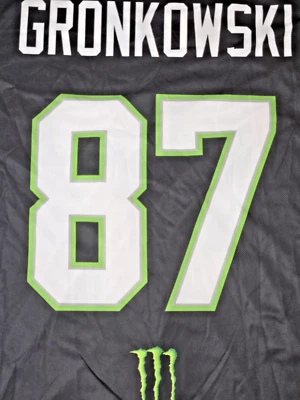 Camiseta Riddell Gronk XL Monster Rob Gronkowski # 87 verde blanco negro # 1 Foto 1 de 4