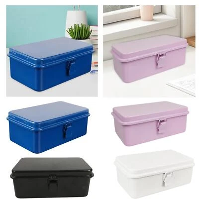 Contenitore di stoccaggio vuoto in metallo per candele, attrezzi, arte e - Immagine 1 di 2