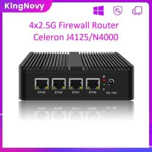 Intel Celeron J4125 Mini PC Fanless N4000 4xi226-V Firewall Appliance pfSense - Picture 1 of 14