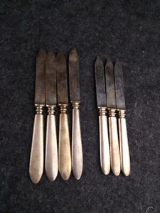 Menge 7 Rogers Bros Garantie International Silber schlicht spitz Obstmesser - Bild 1 von 9