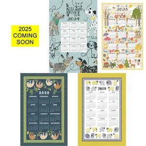 Ulster Weavers 2022,2021/20/19 Baumwollkalender Geschirrtücher saisonales Faultier HERGESTELLT IN UK - Bild 1 von 31