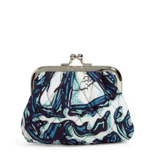 Portafoglio Vera Bradley Kiss Portamonete Shore Abbastanza Nuovo con etichette Viaggio - Foto 1 di 2
