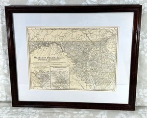 Vintage Map of Delaware, Maryland & DC, George Gram, Chicago - Picture 1 of 11
