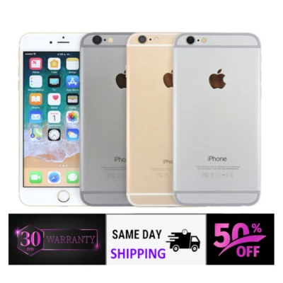 Apple iPhone 6 16GB/128GB Unlocked - Silver, Gold, Space Gray - Free Shipping! - Image 1 of 4