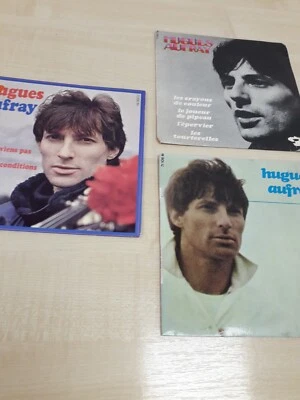 Hugues Aufray 7" vinyl single bundle 3 records all P/S VG 1966-1967 Barclay - Image 1 of 3