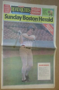Wade Boggs 1986 Boston Herald Comics Section Red Sox Poster - Picture 1 of 4