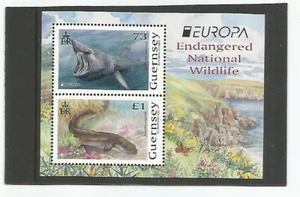 Guernsey Block  Europa 2021 gefährdete nationale Wildtiere postfrisch - Bild 1 von 1