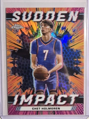Chet Holmgren 2023-24 Topps Chrome Sudden Impact Oklahoma City Thunder #SI-23  - Image 1 of 4