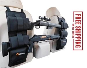 Truck Gun Rack（Set of 2）, Seat Back Rack with Adjustable Straps, Black_1 - Picture 1 of 7