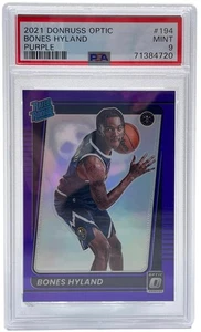 2021-22 Donruss Optic Bones Hyland Purple Prizm Rookie RC #194 PSA 9 Nuggets - Bild 1 von 4