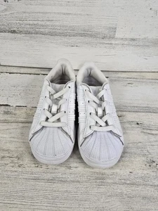 Größe 8K - Adidas Superstar Kleinkind Schuhe Ortholite WEISS EUC - Bild 1 von 6