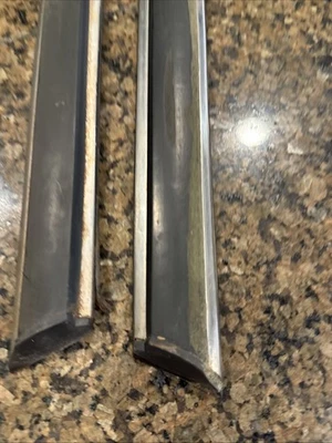 VINTAGE OEM 1972-76 BMW E10 2002 2002tii R & L FRONT FENDER LOWER TRIM MOLDING - Image 1 of 4