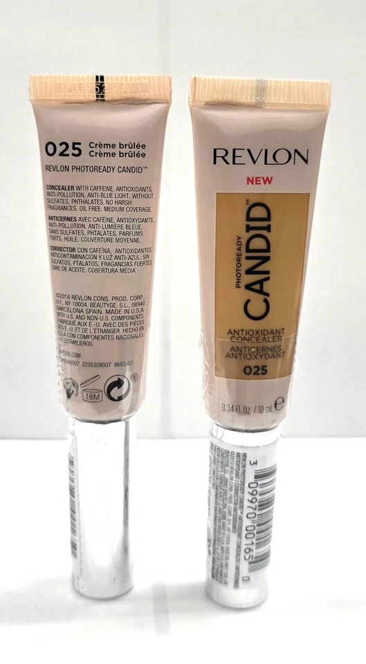 2 PACK Revlon Photoready Candid Antioxidant Concealer- 025 CREME BRULEE - Image 1 of 1