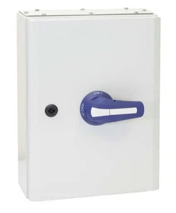 TELERGON 160A 3P+N ON-OFF ISOLATOR SWITCH IN IP65 METAL ENCLOSURE - Picture 1 of 5