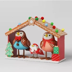 NEW Featherly Friends Gingerbread Bird Christmas Set Target Wondershop 4 Pc - Picture 1 of 8