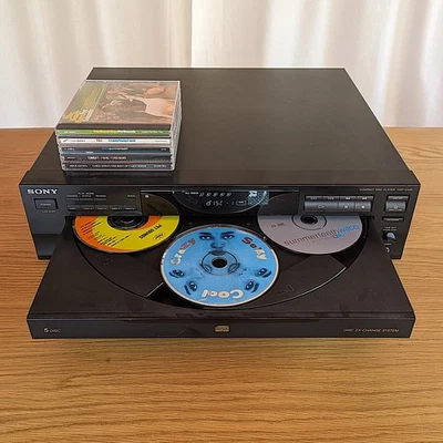 Vintage Sony 5-Disc CD Changer CDP-C435 Player Carousel 1993 Japan Made - Tested - Image 1 of 4