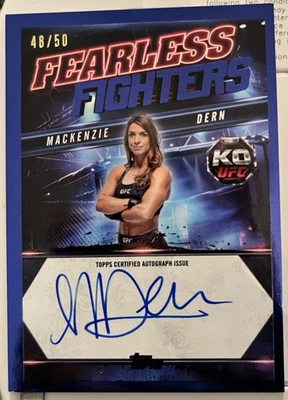 Mackenzie Dern/50 Auto 2025 Topps UFC Knockout Fearless Fighters Foto 1 de 2