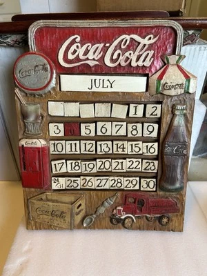 Редкий винтажный 1998 Coca-Cola ограниченного вечный настенный календарь полный #490/1000 - Изображение 1 из 4