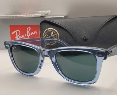 Ray Ban Classic Wayfarer RB 2140 658756 Transpareny Blue w/Blue 50mm - Image 1 of 4