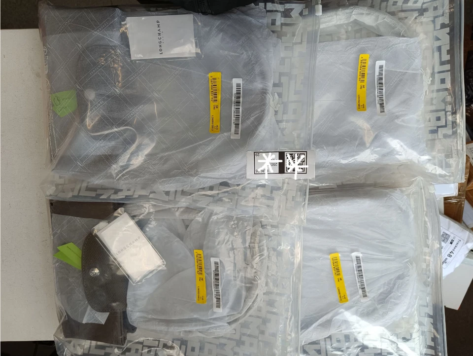 LONCHAM Medium Genuine leather long handle Terra Color Tote Bag Nylon 1899 with Horse