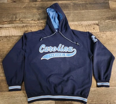 VTG 90s Starter Carolina Tar Heels Hoodie Script Spellout Sweatshirt Embroidered - Image 1 of 4