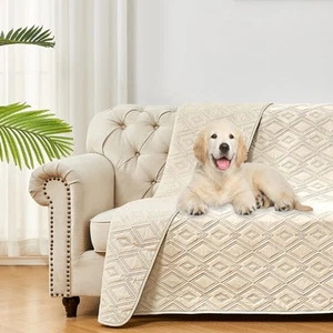 Waterproof Dog Sofa Couch Cover Non-Slip Pet Bed Blanket Couch Cover Quilted ... - Picture 1 of 7