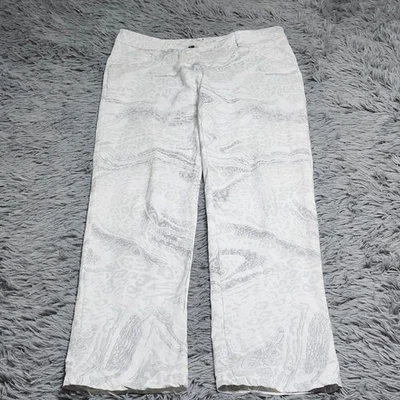Gigi Moda Pants Jeans Womens XL Made In Italy White Patterned Trousers Stretch - Image 1 of 4