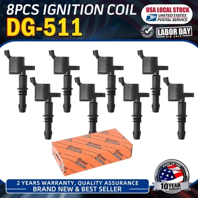 For 2006-2008 Mercury Mountaineer 4.6L 8Pcs Premium Quality Ignition Coil DG511 - Image 1 of 4