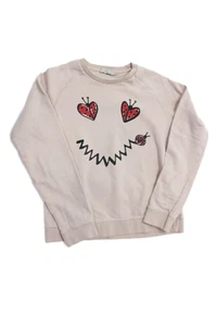 Stella McCartney Kids Girls Cotton Graphic Pullover Sweatshirt Pink Size 14 - Picture 1 of 4