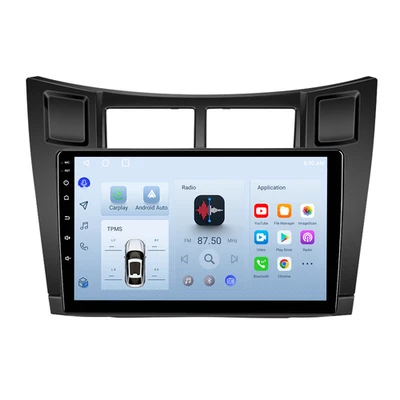 6+128 Android Radio Carplay DAB+ Bluetooth GPS Für Toyota Yaris XP90 2005-2012 - Bild 1 von 4