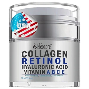 Anti-Wrinkle Retinol Face and Neck Cream Collagen & Hyaluronic Acid for Firming - Picture 1 of 9