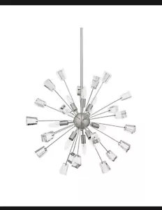 Home Decorators Collection 9-Light Sputnik Chandelier Steel In Brushed Nickel - Picture 1 of 1