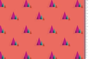 Cozy Cabin Design Mountains koralle Hamburger Liebe Alpenfleece Meterware 25 cm - Bild 1 von 1