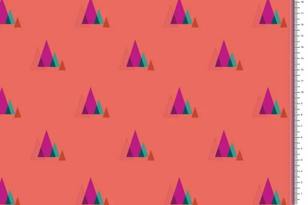 Cozy Cabin Design Mountains koralle Hamburger Liebe Alpenfleece Meterware 25 cm - Bild 1 von 1