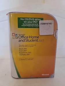 Microsoft MS Office 2007 Home and Student for 3 PCs Full English=NEW SEALED BOX= - Picture 1 of 5