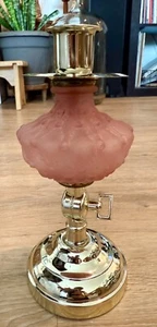 Portacandele vintage 2 vie adattabile da parete o colonna dritta vetro rosa - Foto 1 di 5