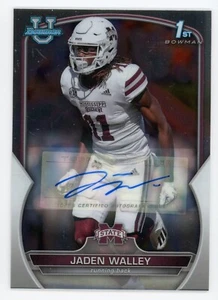 2022 Bowman Chrome University Jaden Walley Auto Autograph #15 Miss St - Picture 1 of 1