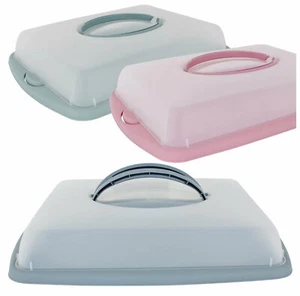 Kuchenbehälter Blechkuchen Transportbox mit Tragegriff / Grün 9 x 43 x 31cm - Bild 1 von 2