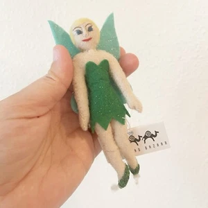 NWT Tinker Bell Peter Pan Wool Felt Ornament Handmade Fantasy Road Bazaar - Picture 1 of 7