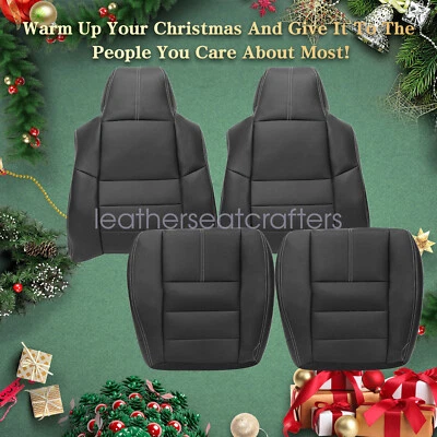 For 2008-2010 Ford F250 Super Duty Driver & Passenger Top & Bottom Seat Cover - Image 1 of 4
