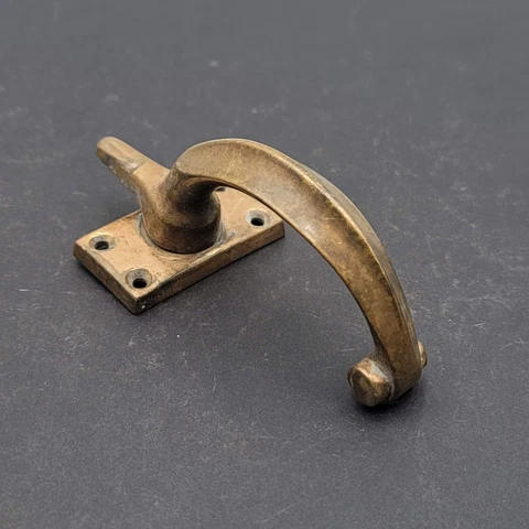 Vintage Cabinet Catch Cupboard Window Latch Pull Brass No Keeper Cover