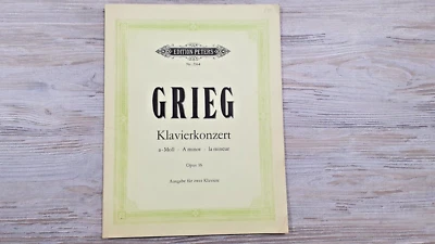 EDVARD GRIEG - PIANO CONCERT in A-Minor, VINTAGE MUSIC BOOK, PIANO SHEET SCORE - Image 1 of 4